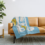 Iceberg & Golden Poppy: Les Fleurs | Flower Market Color Series 03 Throw Blanket Gallery Image 1
