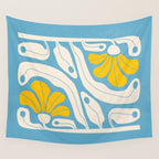 Iceberg & Golden Poppy: Les Fleurs | Flower Market Color Series 03 Wall Tapestry Gallery Image 4