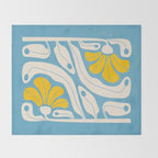 Iceberg & Golden Poppy: Les Fleurs | Flower Market Color Series 03 Throw Blanket Gallery Image 2