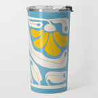 Iceberg & Golden Poppy: Les Fleurs | Flower Market Color Series 03 Travel Mug Gallery Image 2