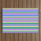Classic Stripes XV - 90s Pastel Outdoor Rug Gallery Image 1
