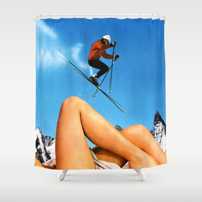 Skiing Time! Shower Curtain Gallery Image 1
