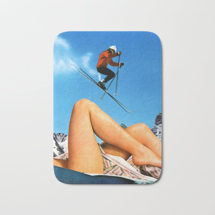 Skiing Time! Bath Mat Gallery Image 1