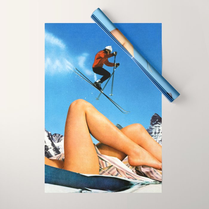 Skiing Time! Wrapping Paper Gallery Image 1