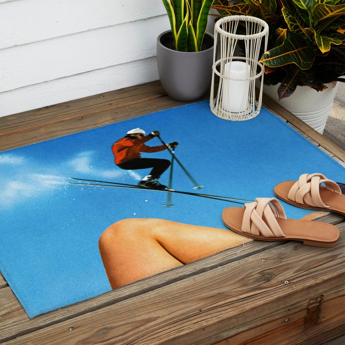 Skiing Time! Outdoor Rug Gallery Image 2