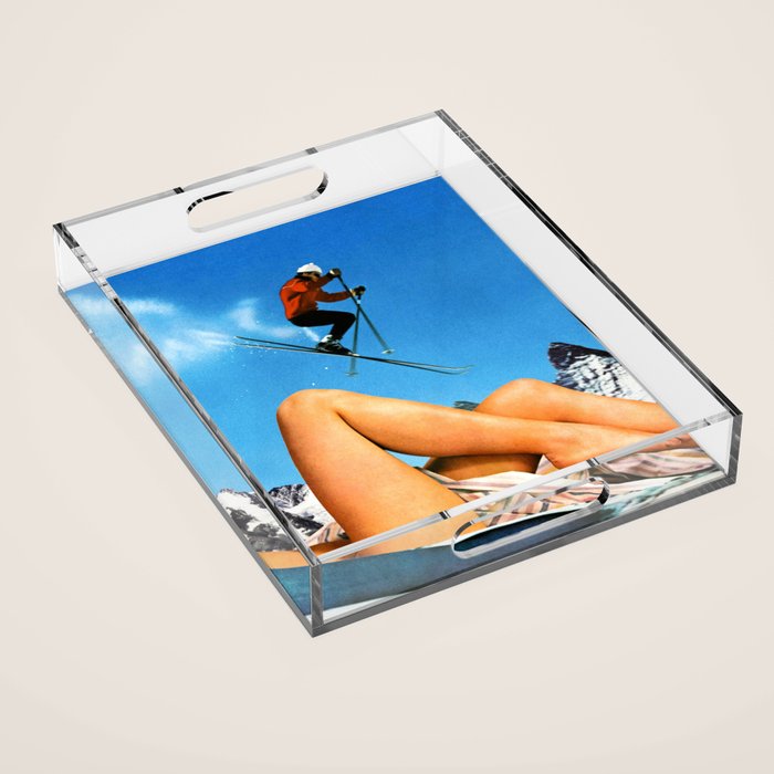 Skiing Time! Acrylic Tray Gallery Image 1