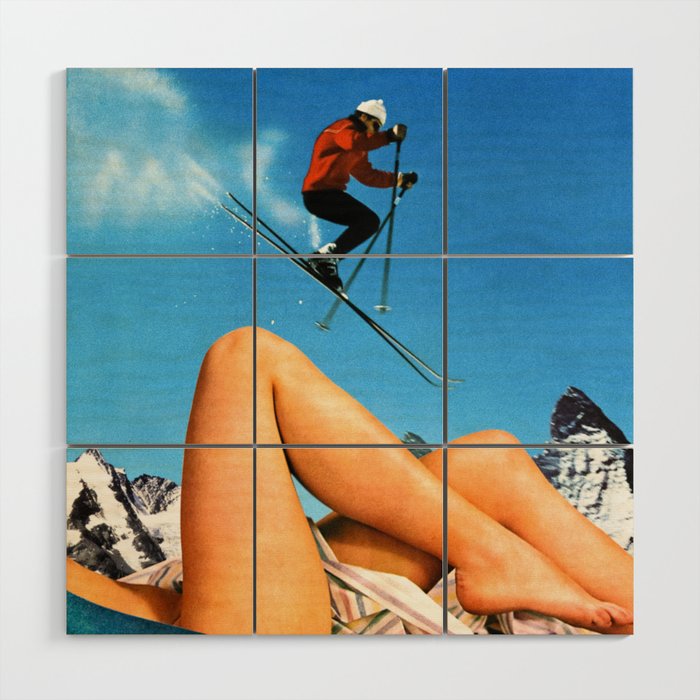 Skiing Time! Wood Wall Art Gallery Image 1