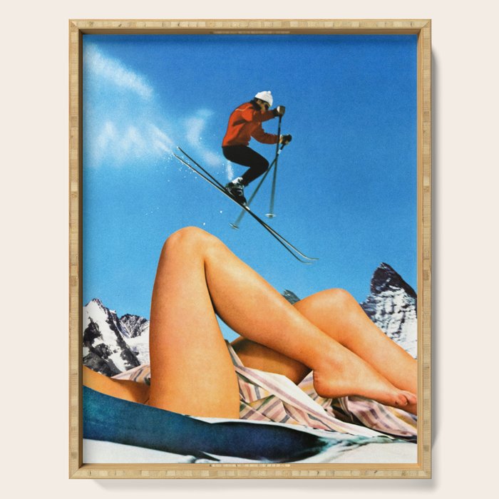 Skiing Time! Serving Tray Gallery Image 1