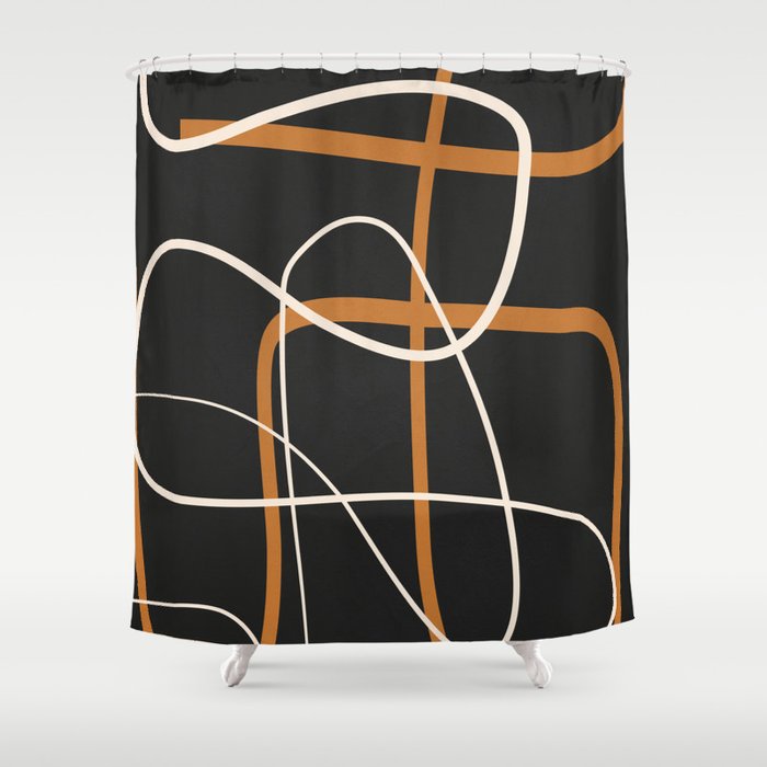 Minimalist Line Art 1 Shower Curtain Gallery Image 1
