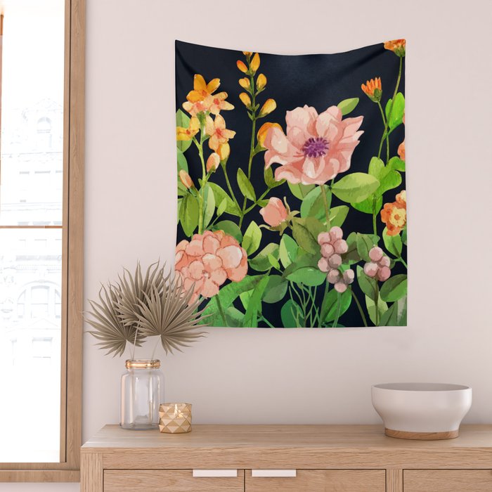 Summer Flowers 5 Wall Tapestry Gallery Image 2