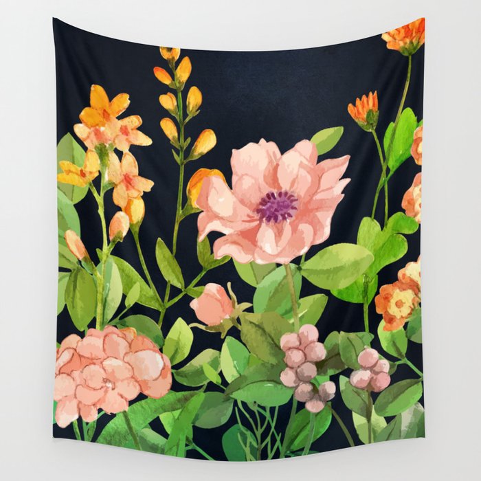 Summer Flowers 5 Wall Tapestry Gallery Image 1
