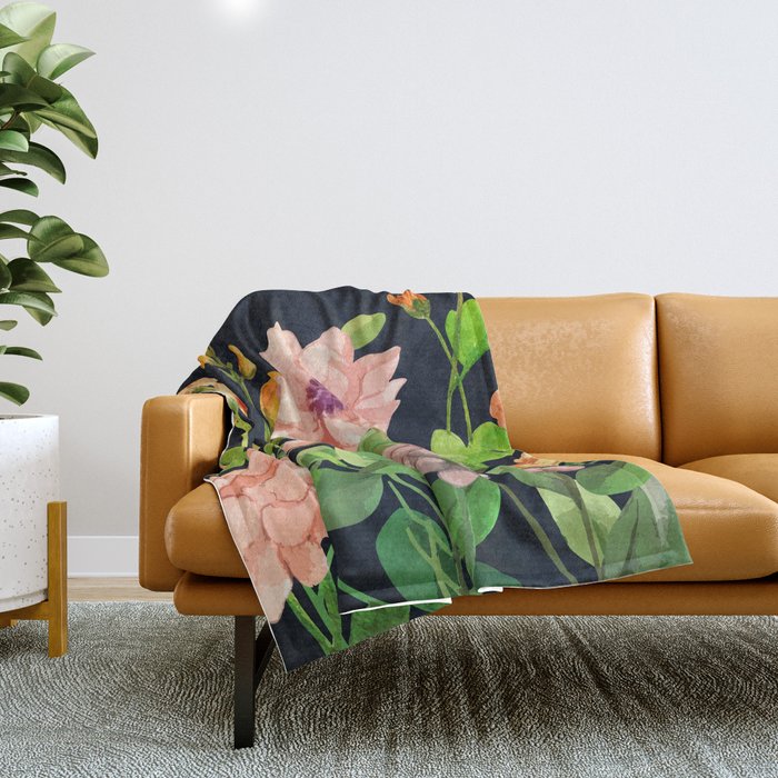 Summer Flowers 5 Throw Blanket Gallery Image 1