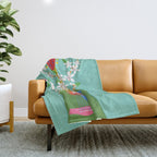 Melody in Bloom 2 Throw Blanket Gallery Image 1