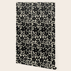 Black and White Retro Groovy Flowers  Wallpaper Gallery Image 2