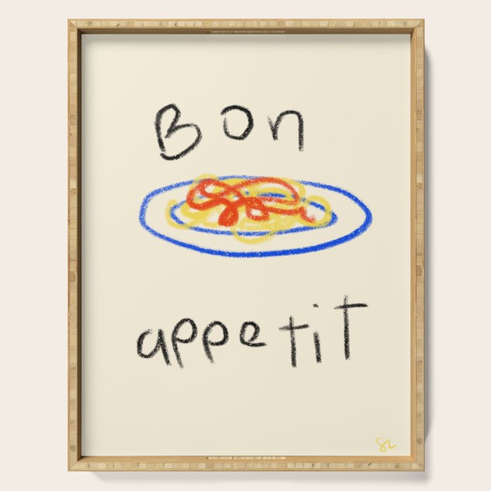 Bone Apple Tea Serving Tray Gallery Image 1