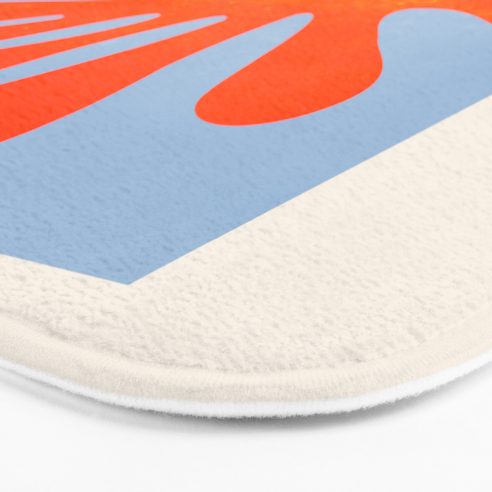 Red Coral Leaf: Matisse Paper Cutouts II Bath Mat Gallery Image 3