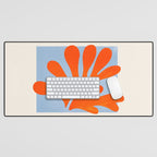 Red Coral Leaf: Matisse Paper Cutouts II Desk Mat Gallery Image 1