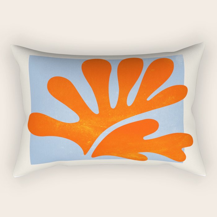 Red Coral Leaf: Matisse Paper Cutouts II Rectangular Pillow Gallery Image 2