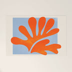 Red Coral Leaf: Matisse Paper Cutouts II Welcome Mat Gallery Image 1