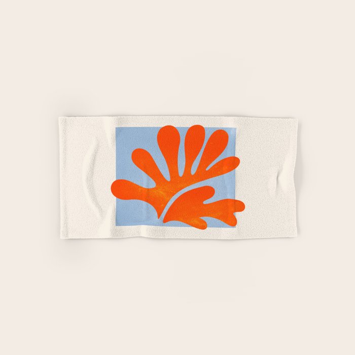 Red Coral Leaf: Matisse Paper Cutouts II Bath Towel Gallery Image 1