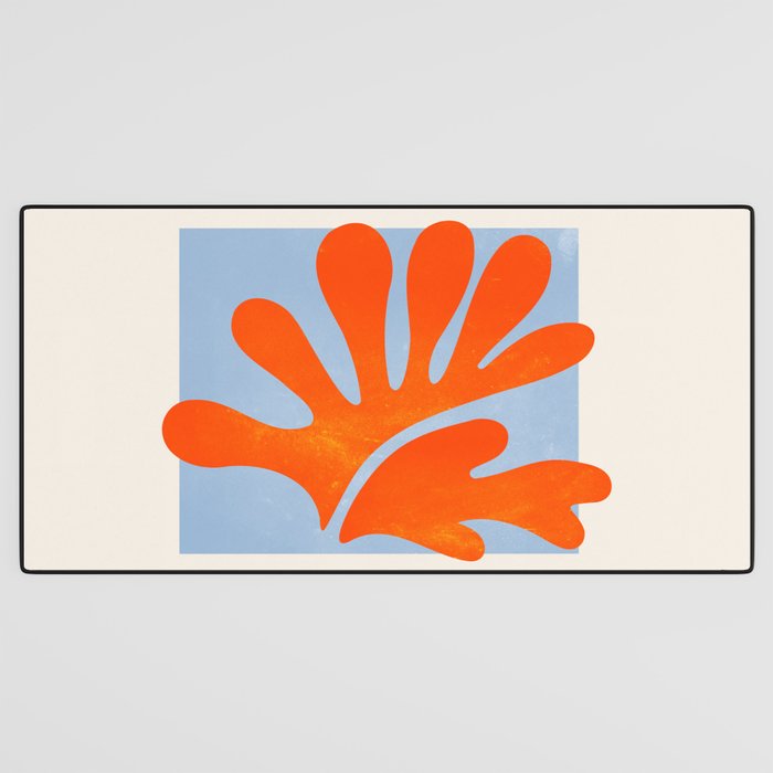Red Coral Leaf: Matisse Paper Cutouts II Desk Mat Gallery Image 3