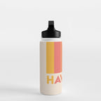 Vintage Rainbow Have Fun Text Water Bottle Gallery Image 3