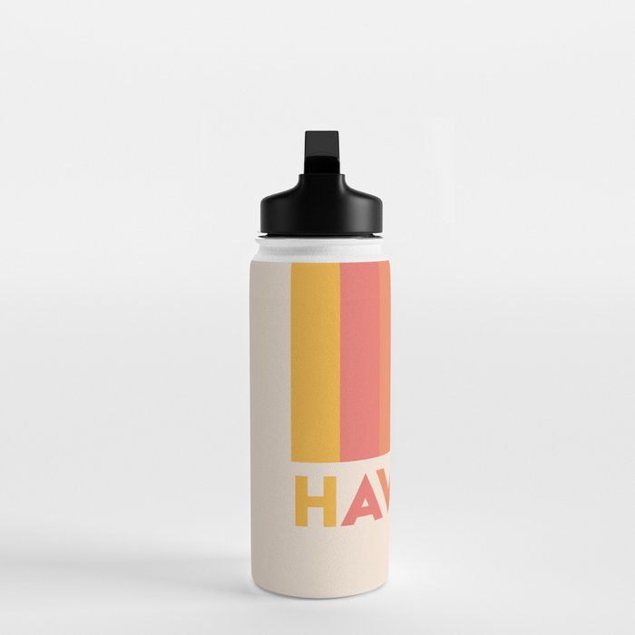 Vintage Rainbow Have Fun Text Water Bottle Gallery Image 3