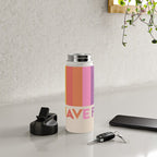 Vintage Rainbow Have Fun Text Water Bottle Gallery Image 5