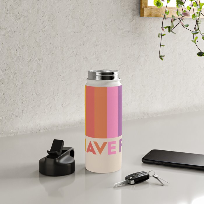Vintage Rainbow Have Fun Text Water Bottle Gallery Image 5