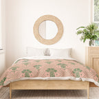 Bachelor Button Boutonniere Peach Green Duvet Cover Gallery Image 3