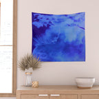 Abstract With a Vibe in Cobalt  Wall Tapestry Gallery Image 2