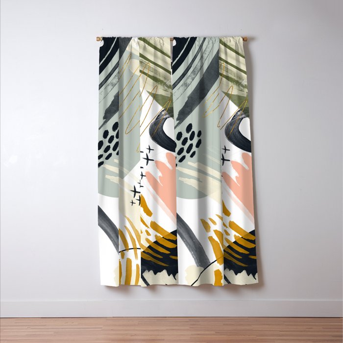 Abstract autumn season Window Curtain Gallery Image 3