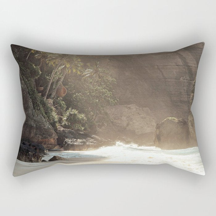 Tropical Bali Beach Photo | Diamond Beach Nusa Penida Island Print | Indonesia Travel Photography Rectangular Pillow Gallery Image 2