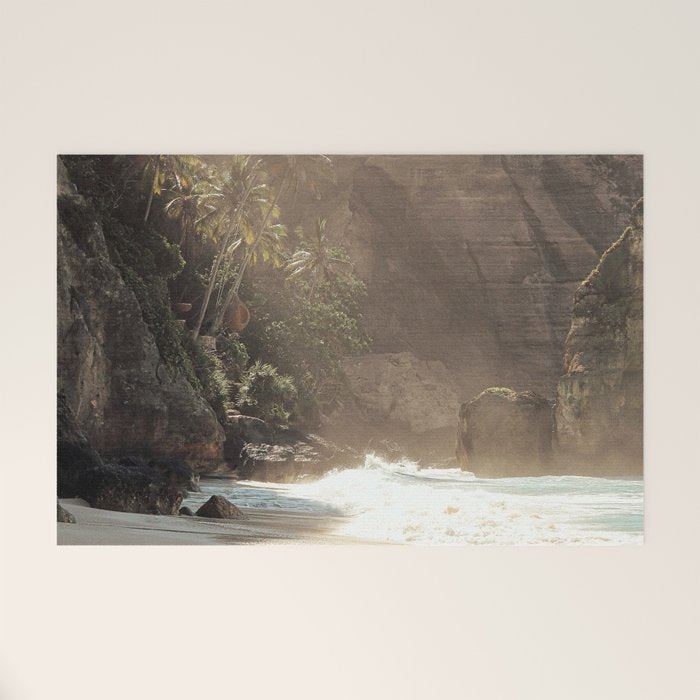 Tropical Bali Beach Photo | Diamond Beach Nusa Penida Island Print | Indonesia Travel Photography Welcome Mat Gallery Image 1