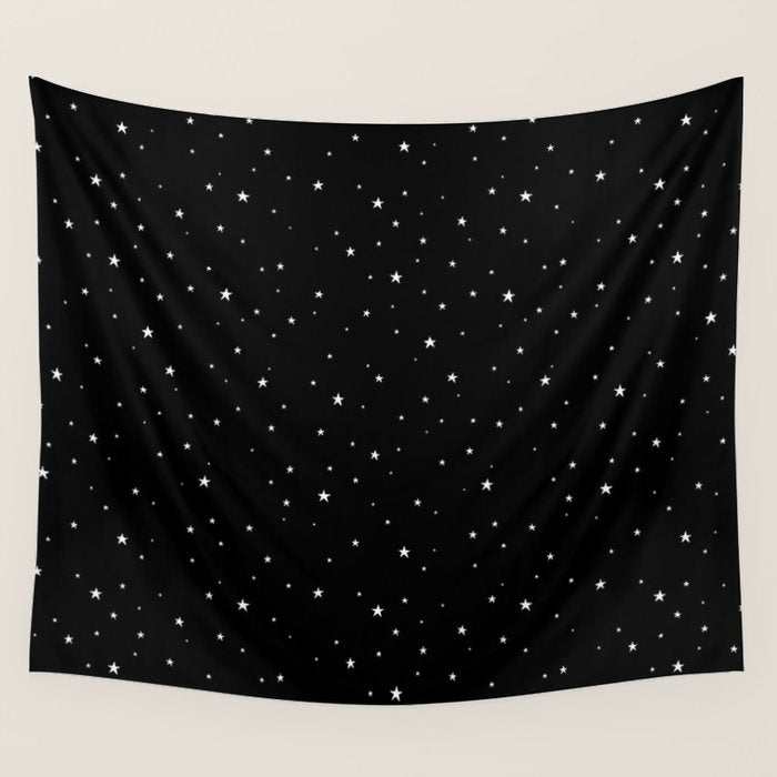 Tiny Stars Dark Wall Tapestry Gallery Image 4