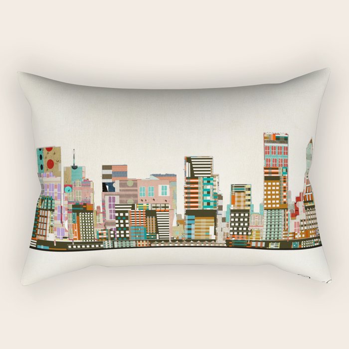 portland oregon skyline Rectangular Pillow Gallery Image 2
