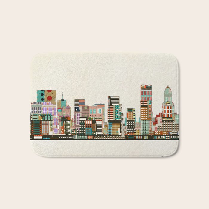 portland oregon skyline Bath Mat Gallery Image 1