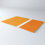 Antique Yellow  & Yellow Ochre Mid Century Modern Abstract Minimalist Rothko Color Field Squares Rug Gallery Image 3
