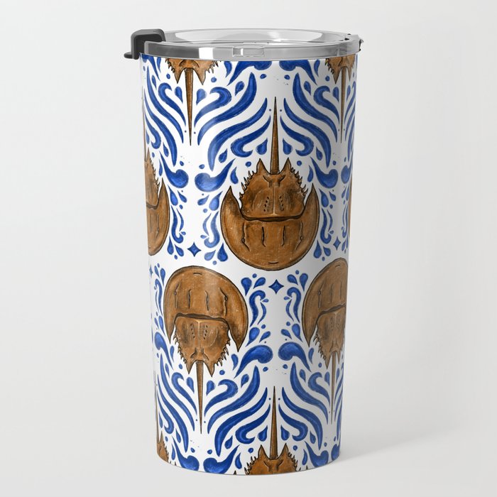 Horseshoe Crab Pattern Travel Mug Gallery Image 3