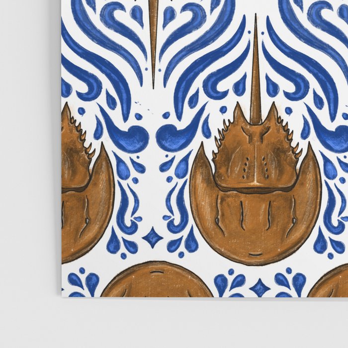 Horseshoe Crab Pattern Poster Gallery Image 3