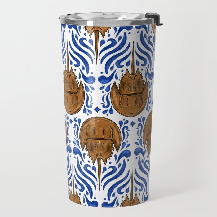 Horseshoe Crab Pattern Travel Mug Gallery Image 2