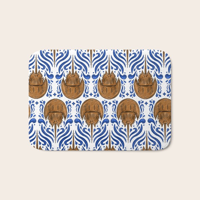 Horseshoe Crab Pattern Bath Mat Gallery Image 1