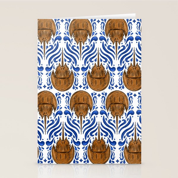 Horseshoe Crab Pattern Stationery Card Gallery Image 2