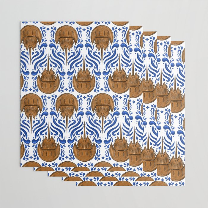 Horseshoe Crab Pattern Wrapping Paper Gallery Image 3