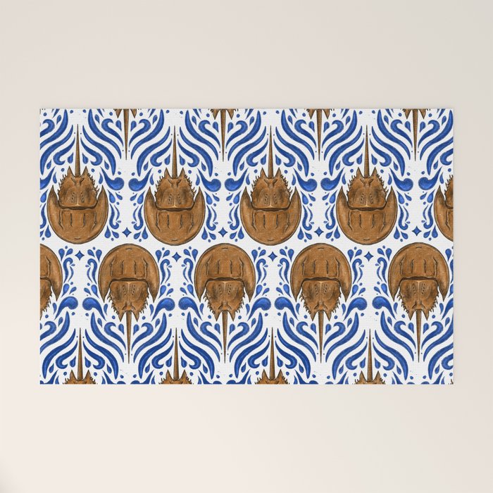 Horseshoe Crab Pattern Welcome Mat Gallery Image 1