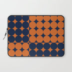 Abstraction Shapes 30 in vintage Orange and Navy Blue Laptop Sleeve Gallery Image 1