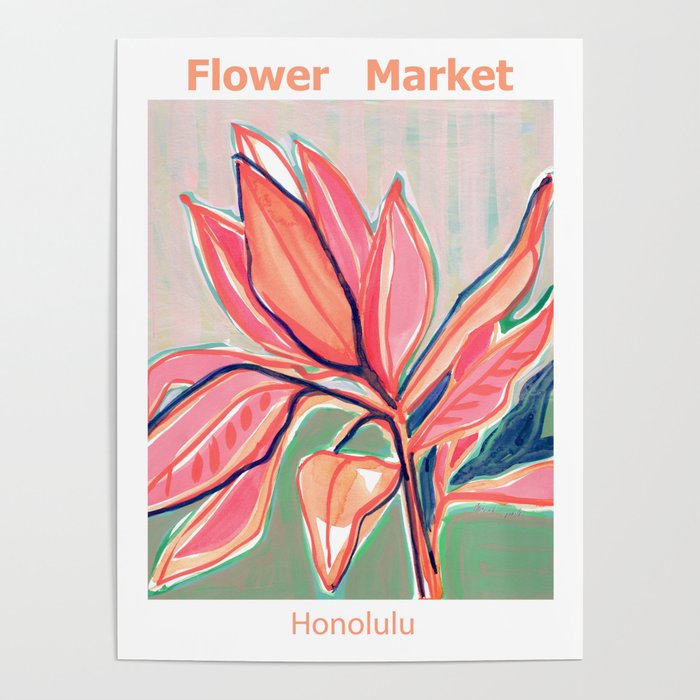 Flower Market Tropical Art Poster Gallery Image 4