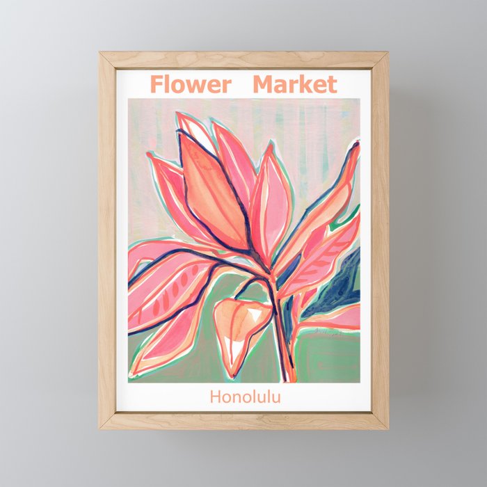 Flower Market Tropical Art Mini Art Print Gallery Image 1
