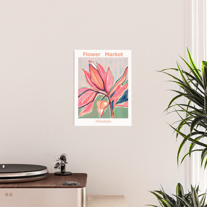 Flower Market Tropical Art Poster Gallery Image 2