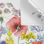 Colorful Midsummer Scandinavian Wildflowers Meadow  Wall Tapestry Gallery Image 3